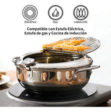 🍟 FREIDORA JAPONESA CON TERMÓMETRO – 3.4 L 🔥