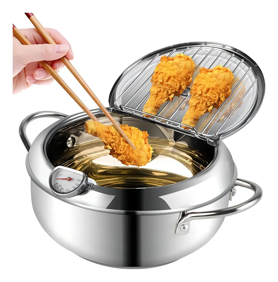 🍟 FREIDORA JAPONESA CON TERMÓMETRO – 3.4 L 🔥